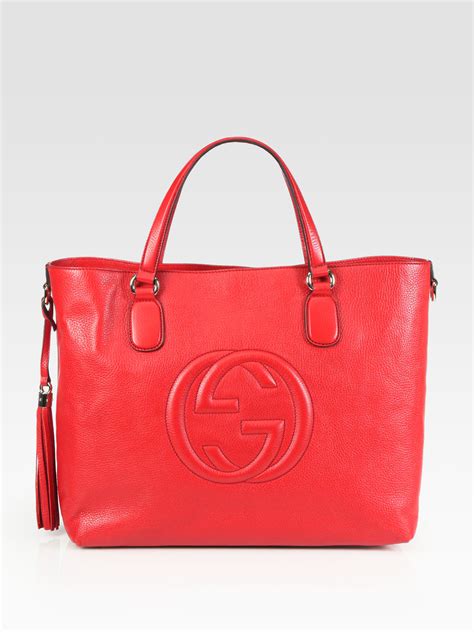 gucci tote bag red|red gucci bag sale.